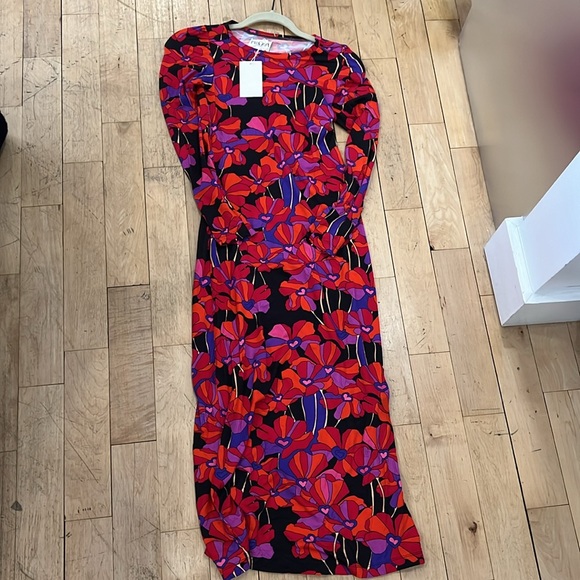 Paloma Printed Dress Sz 0 - Picture 10 of 12